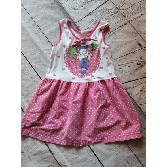 Vintage Kids Girls Sleeveless Lamb Chop Dress Size 6 U.S.A Distressed Used AS-IS - Picture 1 of 8